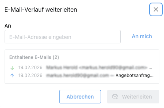 E-Mail weiterleiten